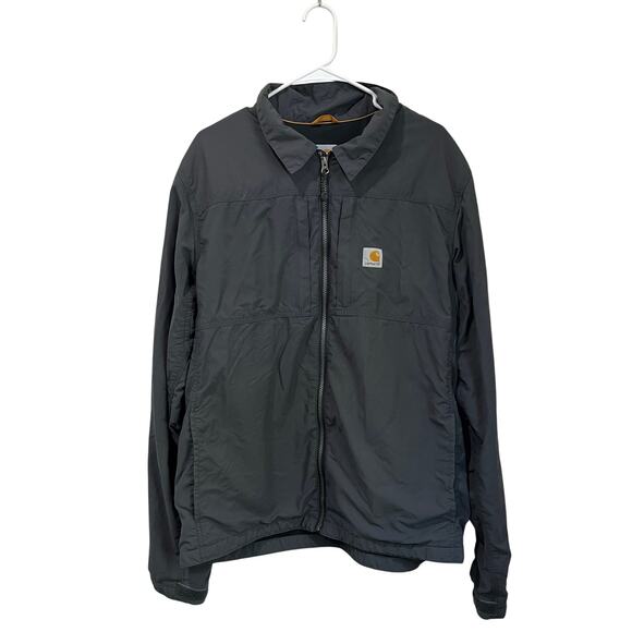 Carhartt Full Swing Rain Defender Jacket Gray Workwear Size Large Tall - Picture 1 of 7